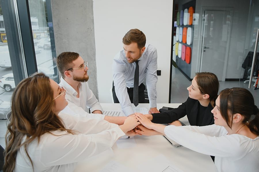 property management team delegating duties